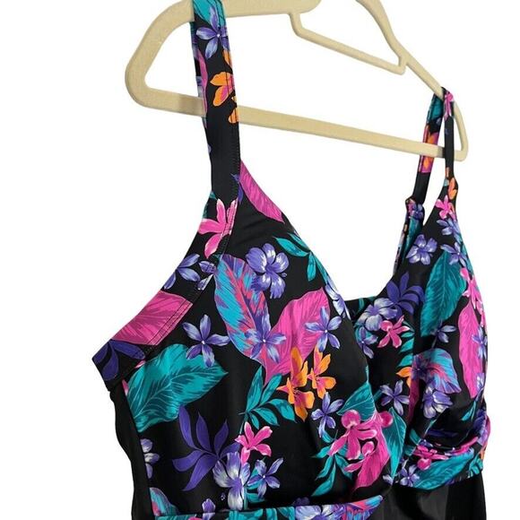 Swimsuits For All Swim Suits Top Tankini Modest Floral Swimwear sz 44DDD - Picture 2 of 16